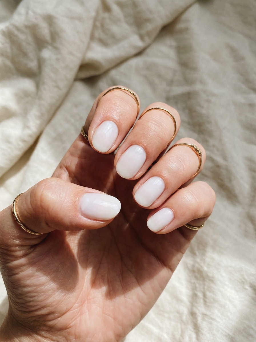 Milky White als Nagel Farben Sommer Inspiration 2026